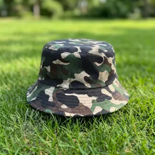 Katoenen stof Camouflage green digital print