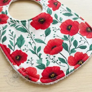 Katoenen stof Poppy offwhite digital print