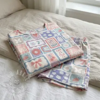 Katoenen stof Patchwork digital print