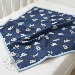 Katoenen stof Vehicles navy