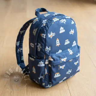 Katoenen stof Vehicles navy