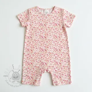 Katoenen stof Fine flowers pink