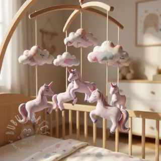 Katoenen stof Unicorns love white