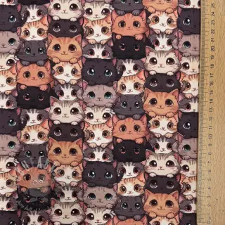 Tricot Cats digital print