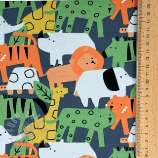 Sweaterstof Animaland petrol