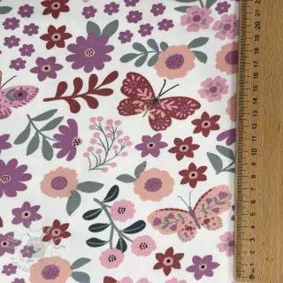 Sweaterstof Flowers Azriel offwhite