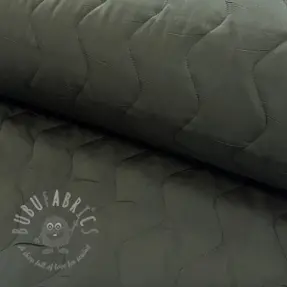 Gewatteerde stof ZIG ZAG army green