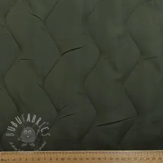 Gewatteerde stof ZIG ZAG army green