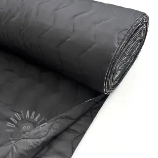 Gewatteerde stof ZIG ZAG black