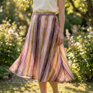 Viscose RADIANCE Stripes lavender digital print