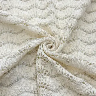 Gebreide stof jacquard LUREX ecru