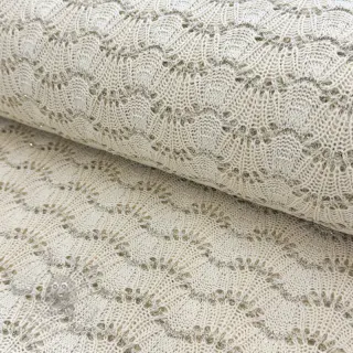 Gebreide stof jacquard LUREX ecru