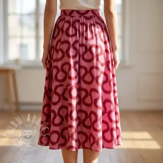 Viscose STRETCH Abstract pink