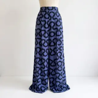 Viskóza STRETCH Abstract blue