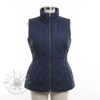 Gewatteerde stof ZIG ZAG navy