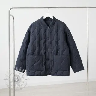 Gewatteerde stof ZIG ZAG black