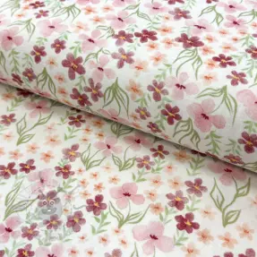 Dubbelgaas/mousseline Flowers Sisi digital print