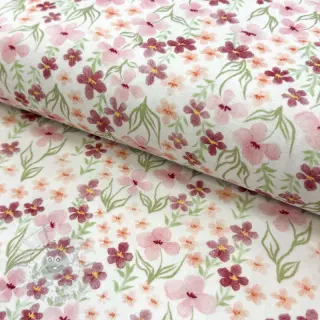 Dubbelgaas/mousseline Flowers Sisi digital print