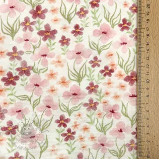 Dubbelgaas/mousseline Flowers Sisi digital print