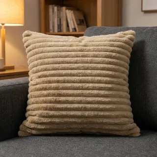 Umelá kožušina Stripes Luxe beige