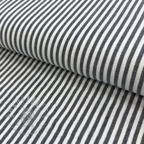 Dubbelgaas/mousseline YARN DYED Summer stripe navy