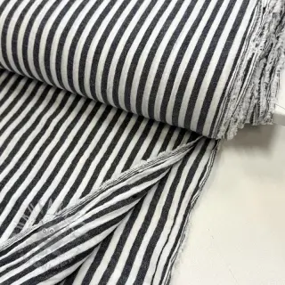 Dubbelgaas/mousseline YARN DYED Summer stripe navy
