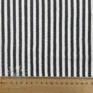 Dubbelgaas/mousseline YARN DYED Summer stripe navy