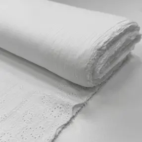 Dvojitá gázovina/mušelín BORDER Helene white