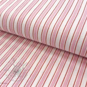 Dubbelgaas/mousseline YARN DYED Stripe in stripe pink