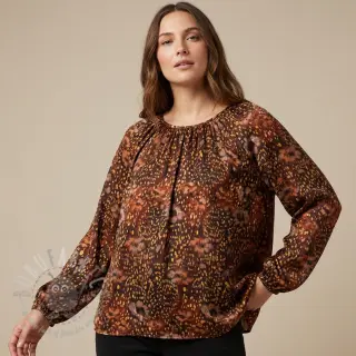 Viscose SATIN Abstract flow digital print