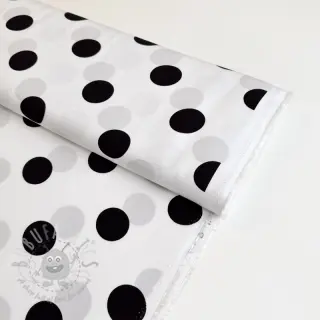 Viscose RADIANCE Polka BIG dot white