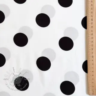 Viscose RADIANCE Polka BIG dot white