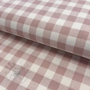 Katoenen stof FLANNEL BIG Check light pink