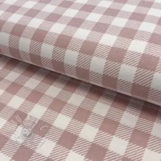 Katoenen stof FLANNEL BIG Check light pink