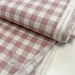 Katoenen stof FLANNEL BIG Check light pink