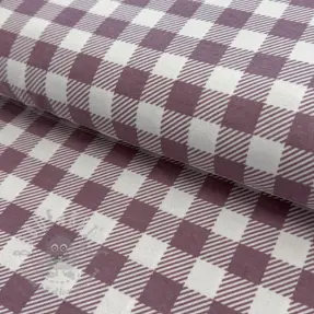 Katoenen stof FLANNEL BIG Check mauve