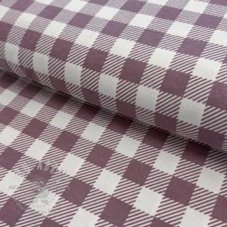 Katoenen stof FLANNEL BIG Check mauve