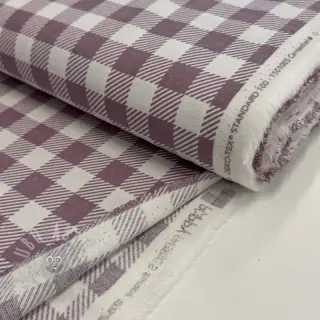 Katoenen stof FLANNEL BIG Check mauve