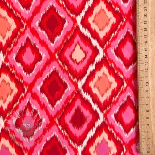 Viscose RADIANCE Abstract red digital print
