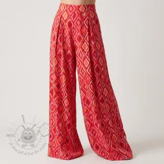 Viscose RADIANCE Abstract red digital print
