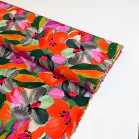 Viscose ECOVERO Flowers multi digital print