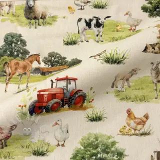 Decoratiestof Cosy Farm Animals digital print
