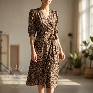 Katoenen stof VISCOSE Animal skin digital print