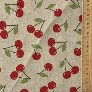 Dekoračná látka Linenlook premium Cherry Happy Joy
