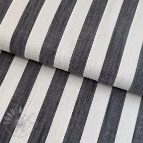 Viscose YARN DYED Stripes BIG navy