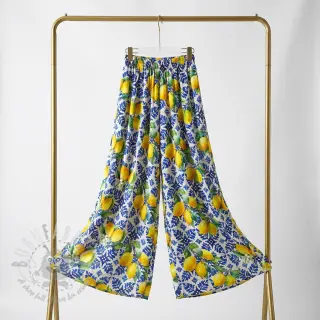 Katoenen stof VISCOSE Lemons digital print