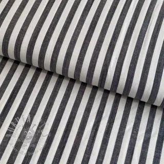 Viscose YARN DYED Stripes SMALL navy