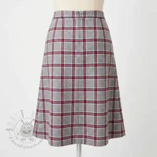 Katoenen stof YARN DYED BRUSHED Check Dara grey