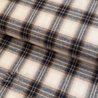 Katoenen stof YARN DYED BRUSHED Check Tim beige