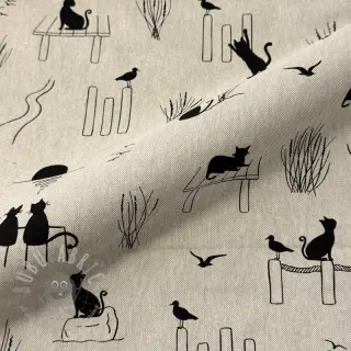 Decoratiestof Linenlook premium Cat Sea Life